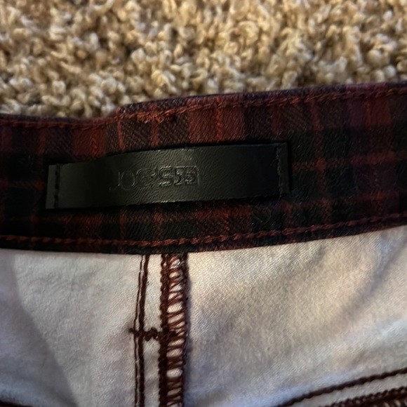 Joe's Jeans Womens 28 flawless the icon Mid Rise Skinny Ankle check Crimson - Picture 3 of 9